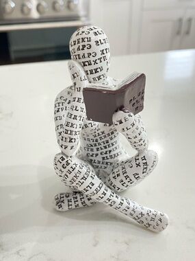 NEW - Sitting Woman Resin Reading Figurine